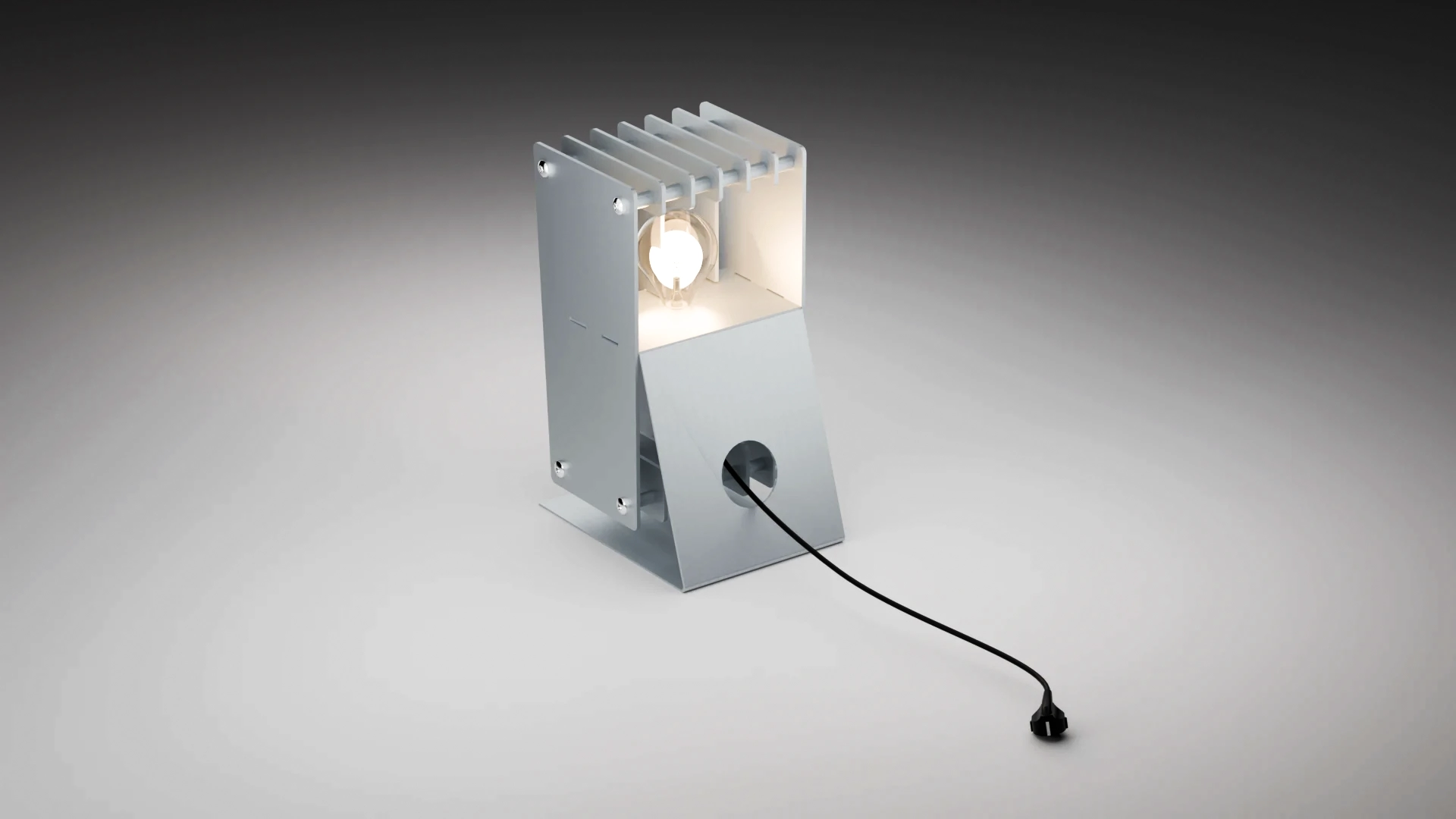 Splinex lamp—rear view